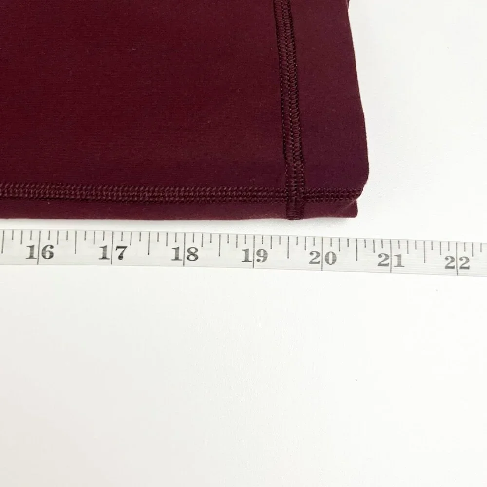 Lululemon Leggings Women's 6 Bordeaux Drama Gather & Crow Crop Slit Capri